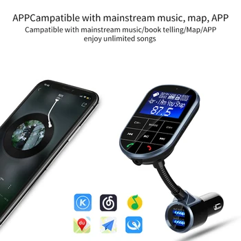 車のプレーヤーオーディオ Lcd ディスプレイ BC37 Bluetooth 変調器デュアルハンズフリーラジオアダプタ USB 充電器 Fm トランスミッタ