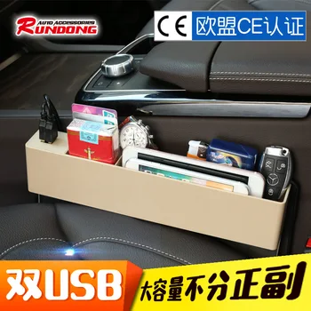 

Rechargeable multi-functional seating receptacle box for automobile seat R-5931