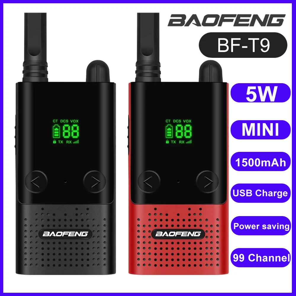 Baofeng BF-T9 иди и болтай Walkie Talkie “иди Мощность 5 Вт частота 400-470 МГц Портативный