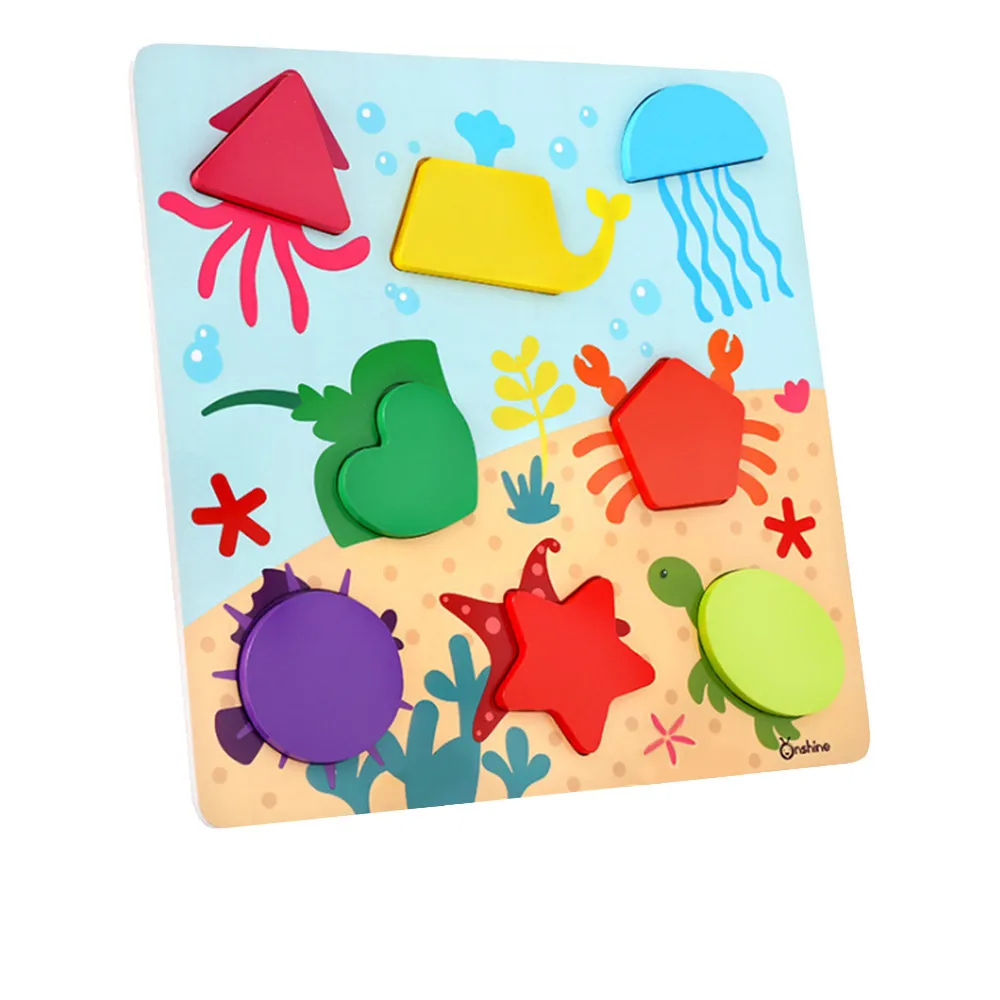 Alphabet Wooden Puzzle Board Boy Girl Educational Toy cartoon numeral Learning Education Interesting Wooden Toys #D