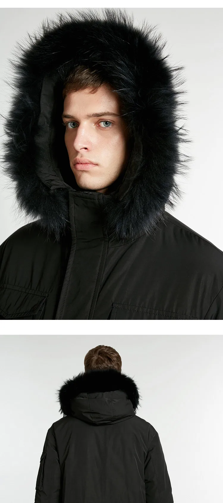 JackJones мужская длинная парка пальто Теплые Длинные куртки пальто мужская одежда 218409504