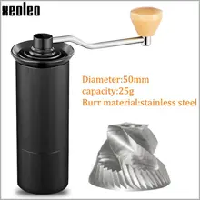 XEOLEO 50 мм алюминиевая ручная кофемолка из нержавеющей стали шлифовальная машина коническая Кофемолка ручной кофемолка