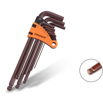 

9pcs 1.5-10mm Hexagon Allen Key Wrench Tools Spanner Screwdriver Set Flat Ball 35EC