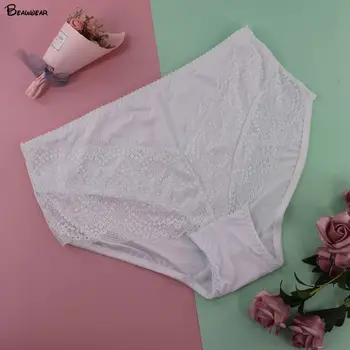 

Beauwear Women's Underwear Sexy Lace Panties Comfort Lingerie Large Size Panties For Women Mid-Rise Intimate Briefs 5XL 6XL 7XL