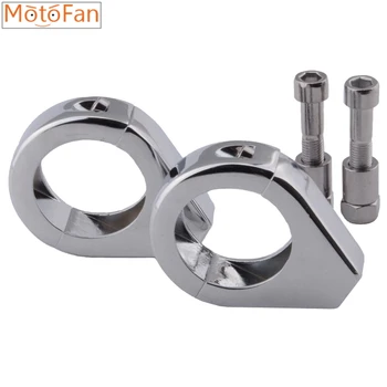

2pcs Motorcycle Fork Clamp Fork Relocation Turn Signal Clamps Mount Bracket for Harley Softail