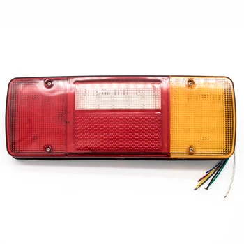 

12V Rear Tail Light PC + ABS Signal Indicator Lamps 1 Pair Rectangle Caravans Stop Replacement Truck