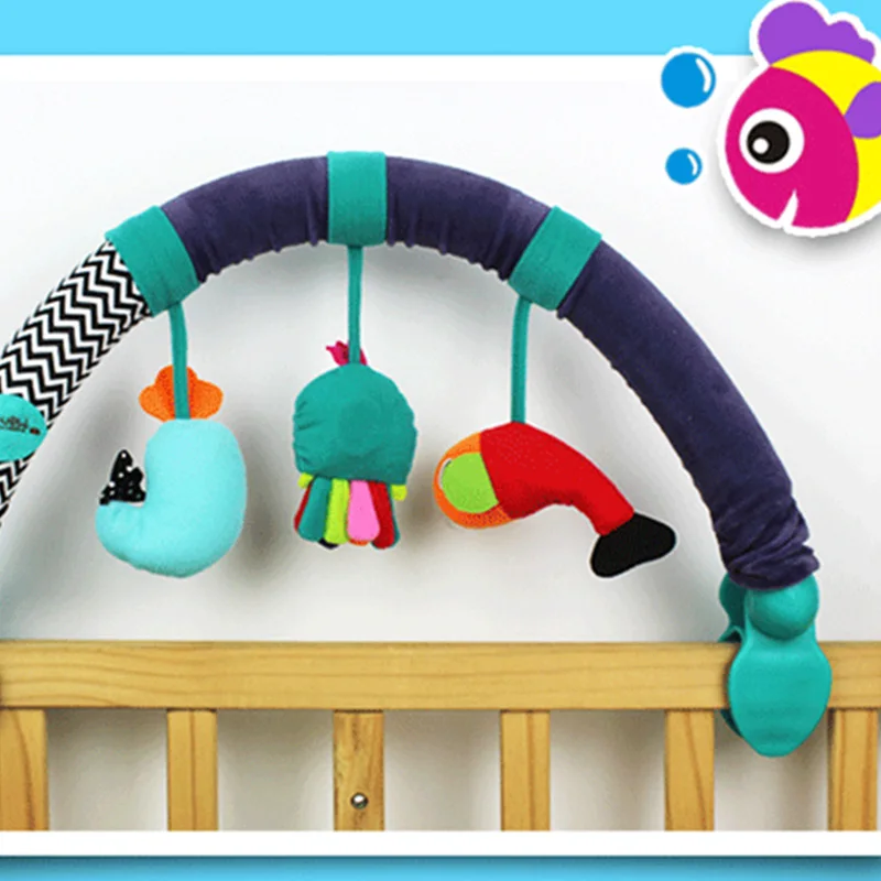 FBIL-Детские кроватки погремушка Babyplay детский ручной Колокольчик многофункциональная плюшевая игрушечная коляска мобильные подарки Младенческая туристическая арка