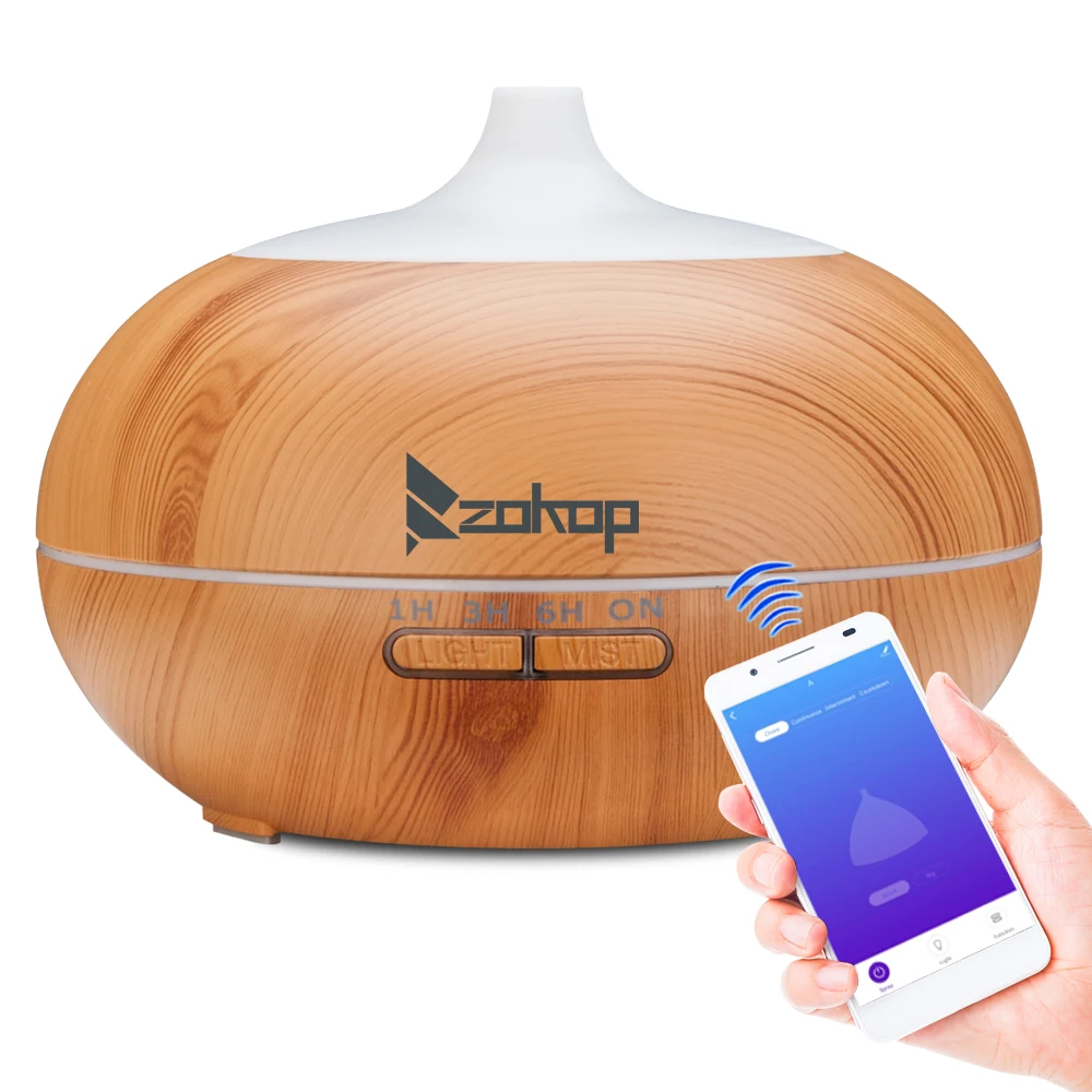 

Newest ZOKOP 1841WF 110V 550ML RGB Aroma Diffuser night light without Controller