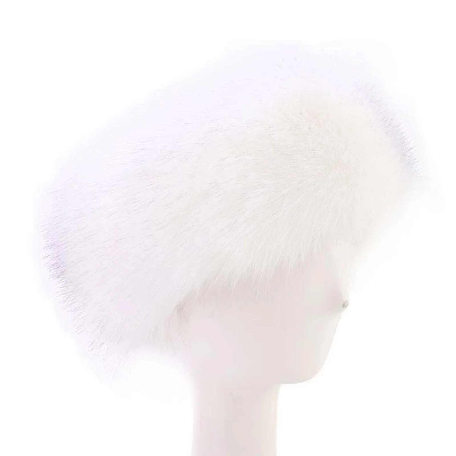 Womens Faux Fur Headband - Winter Furry Earwarmer Earmuffs -  Cold Weather Ear Covering Russian Headbands