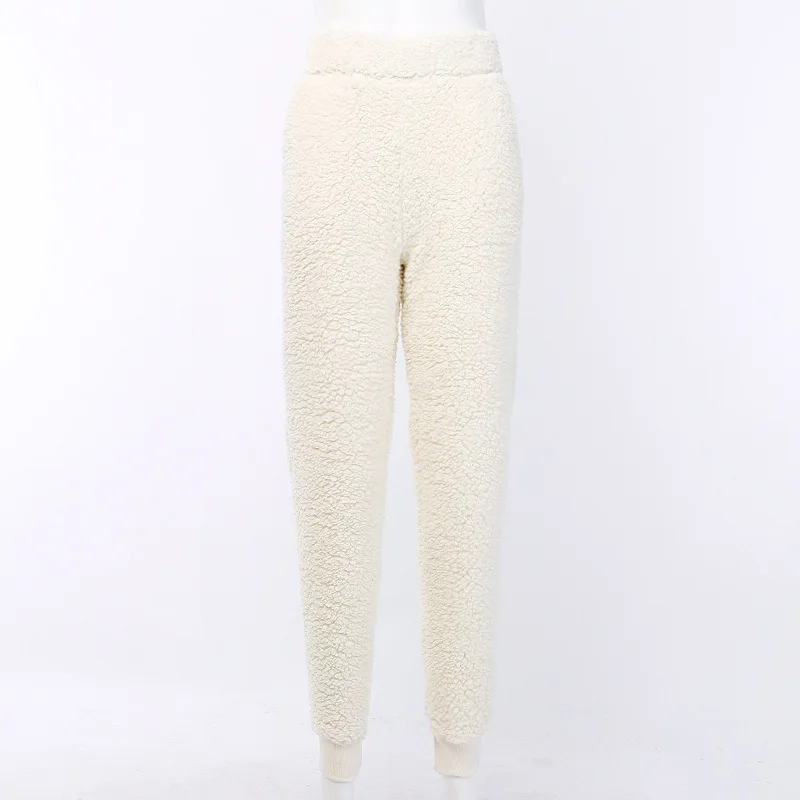 Japanese Streetwear Kawaii Sweatpants Winter Warm Velvet Off-white Pants Jogger Mujer Woman Clothes Harajuku Dropshipping