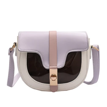 

Women Fashion Cross Body Bags Elegant Color Block Shoulder Bag Satchel