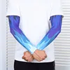 2Pieces Men Women Game Running Sleeves Cycling Cuffs muffs Arm Warmers Quick Dry Sport Gaming Tattoo Sleeve Elbow Pads Arm Cover 3