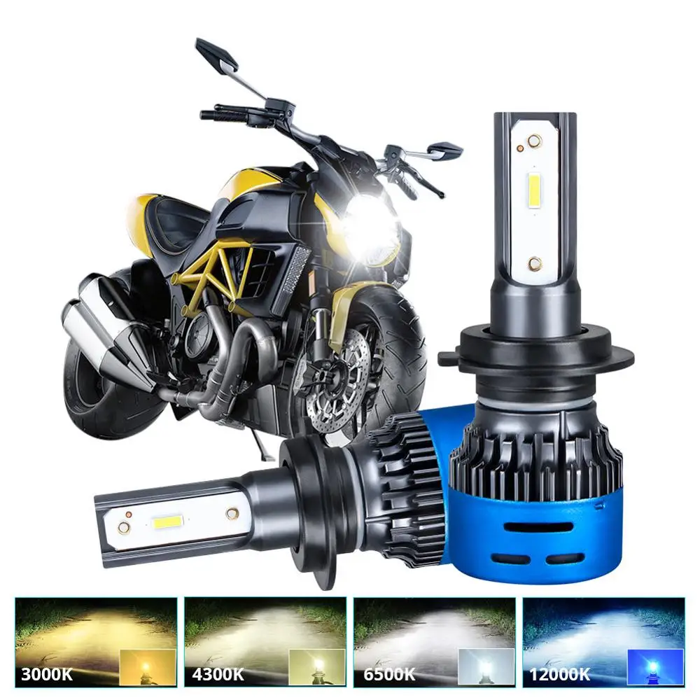Светодиодные лампы для мотоциклетных фар 12 В 6500K H4 H7 H11 H1 HS1 3000K 4300K 12000K 24 В| |
