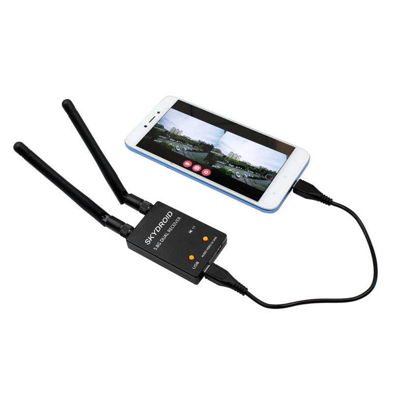 Skydroid 5 8G UVC двойная антенна 150CH аудио FPV приемник для Android планшетов смартфонов