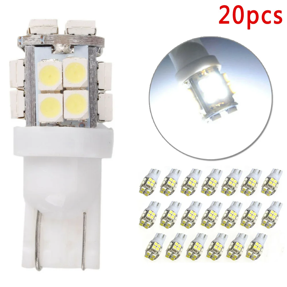 20 штук 12V автомобиль мотоцикл T10 SMD СВЕТОДИОДНЫЙ Клин для лампы светильник световой 6000K белый Запчасти