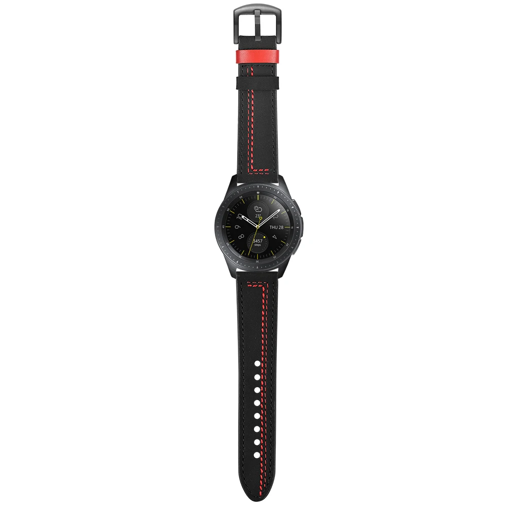 UEBN 20 мм 22 мм роскошный кожаный ремешок для samsung Galaxy Watch 42 мм 47 мм& Active 2 Band для gear S2 S3 браслет Ремешки для наручных часов