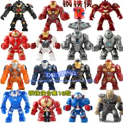 20 шт. 7 см большие размеры Marvel Мстители фигурки серии Железный человек строительные блоки игрушки для детей Подарки br276