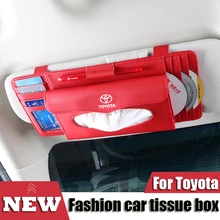 Модный стиль автомобиля качество PU Многофункциональный Зонт тканевая коробка типа подвеска коробка для салфеток для Toyota Crown Reiz Corolla Camry