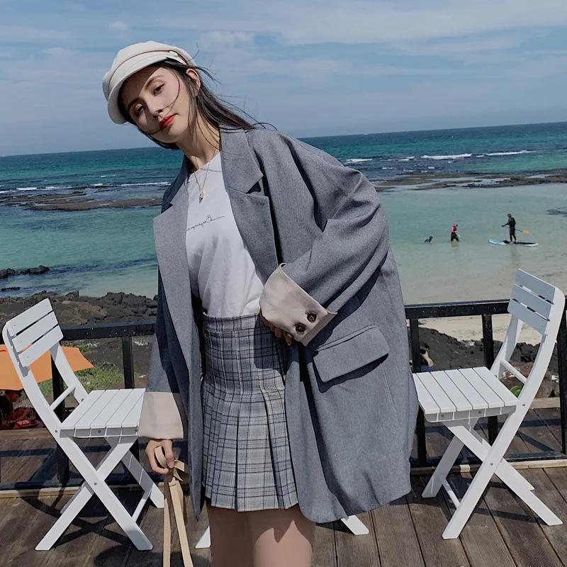 

Korean-style Loose Casual Versatile Small Suit Women's Spring And Autumn 2019 New Style Online Celebrity Non-mainstream Sense of