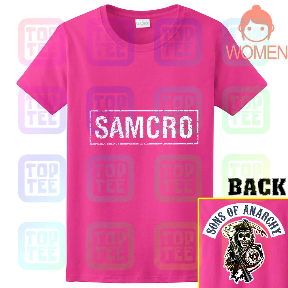 WOMEN-ROSE Футболка «Sons Of Anarchy Samcro», серая, для взрослых, летняя, повседневная, размер: S-3Xl - Цвет: WOMEN-ROSE