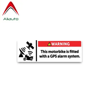 

Aliauto Warning Car Sticker Motorbike Is Fitted with A GPS Alarm System Sunscreen Waterproof Decoration Decals PVC,11cm*3cm