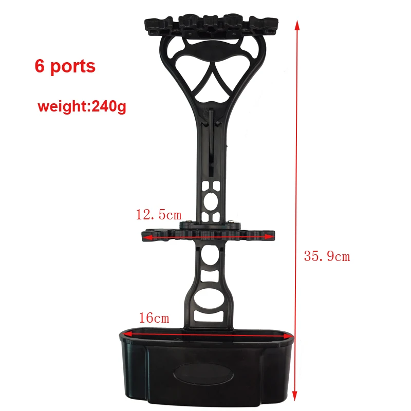 6 Ports Quiver Archery Quick Release Arrow Holder Lightweight Slience