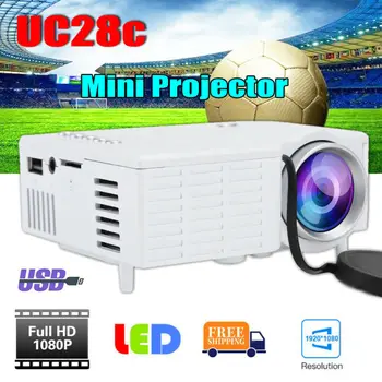 

UC28c 1080P Mini LED Projector Home Theater Cinema Portable Video Multimedia USB