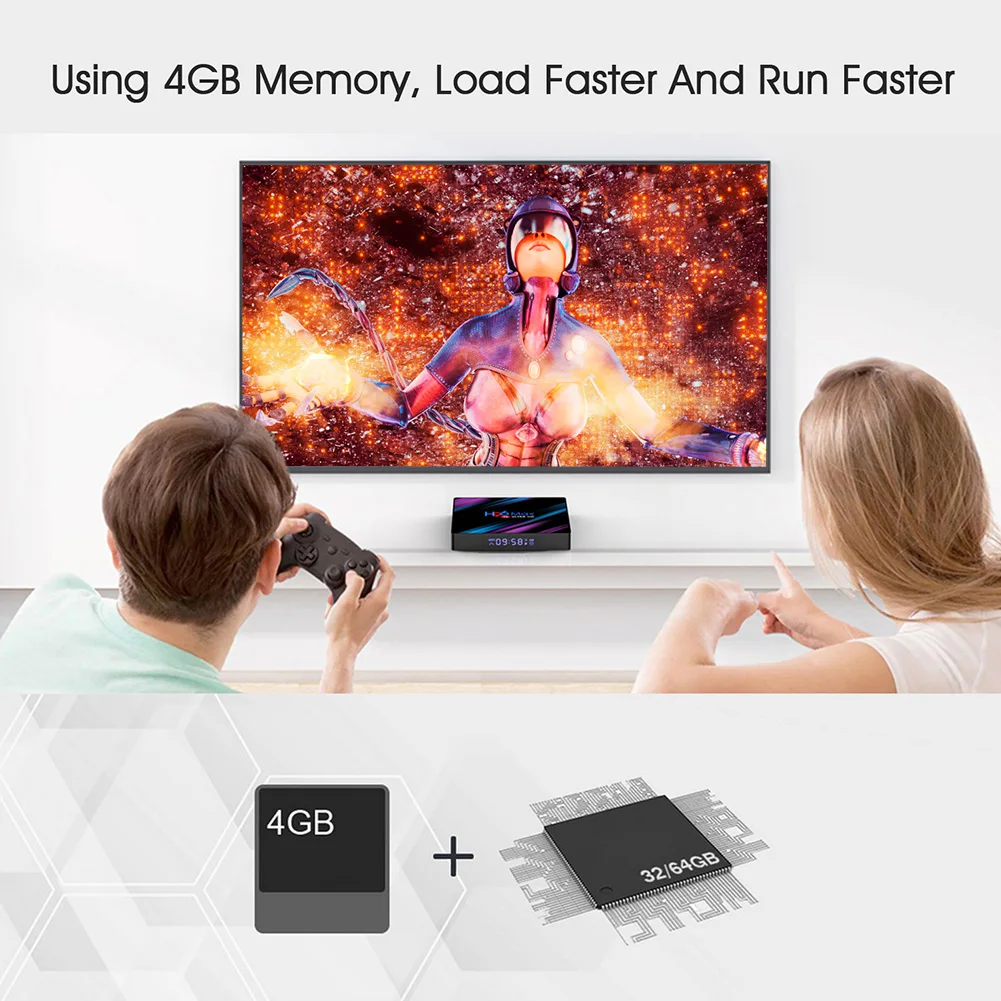 Android 10 0 Смарт ТВ бокс 4g 64gb RK3318 четырехъядерный процессор простая установка 2 4G/5G WiFi