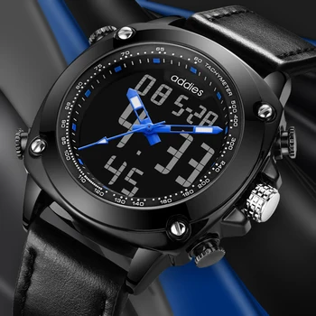 

ADDIES Men Watch Top Luxury Brand Fashion Sports Wristwatch LED Analog Digital Quartz Male Clock Waterproof Relogio Masculino