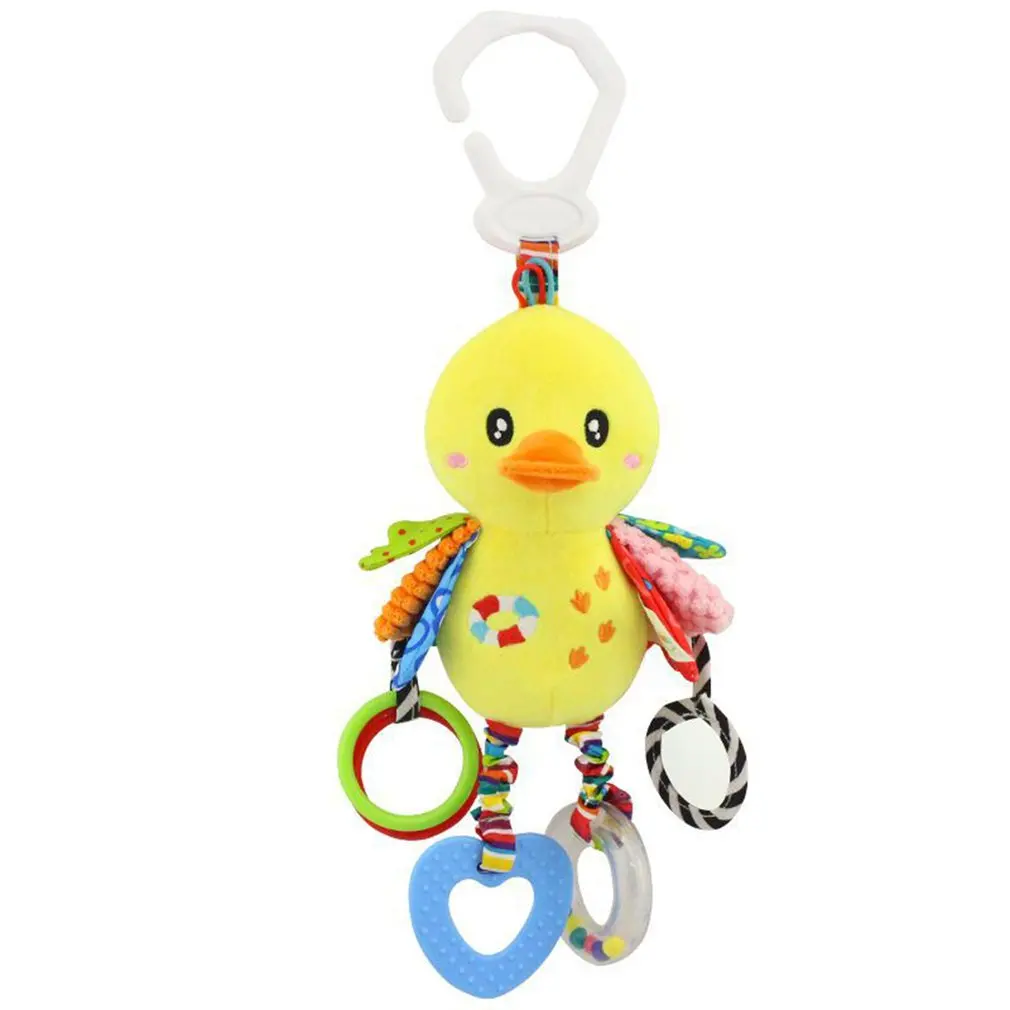 Baby Toys 0-1 Year Old Trailer Animal Doll Bed Hanging Plush Toy Rattle Appease Bed Bell Children's Toys