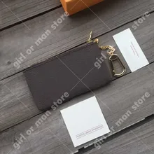 Роскошный женский кошелек для ключей, посылка, классический мужской кошелек, сумочка, модный кошелек M60895 M61695