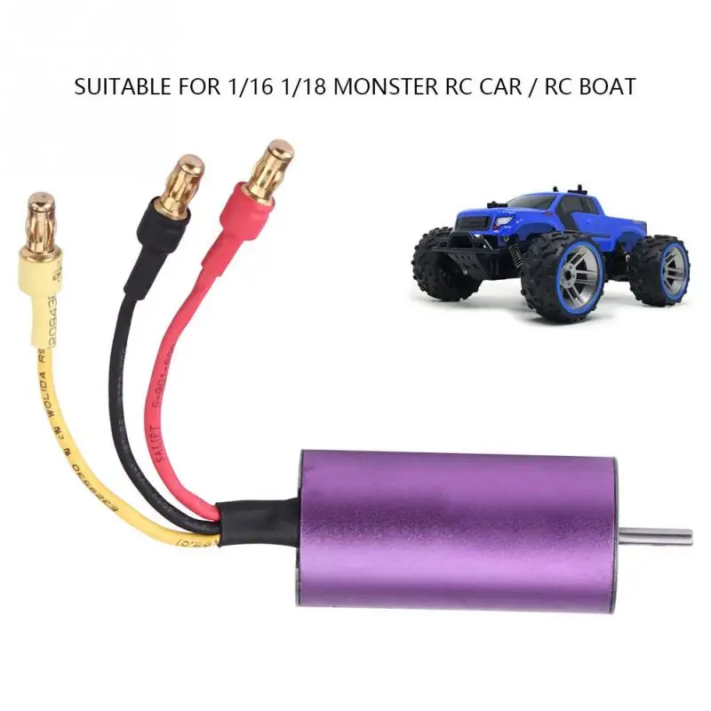 

Hot Metal PurpleX-TEAM 2040 4500KV Waterproof Brushless Motor for 1/16 1/18 Car RC Car RC Boat Purple CNC machined RC Part