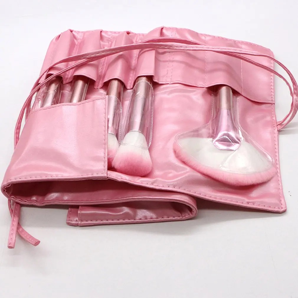 Places For Professional Makeup Brushes And Tools 22 Makeup Brush Pink Pu Bag Portable Makeup Kit 3