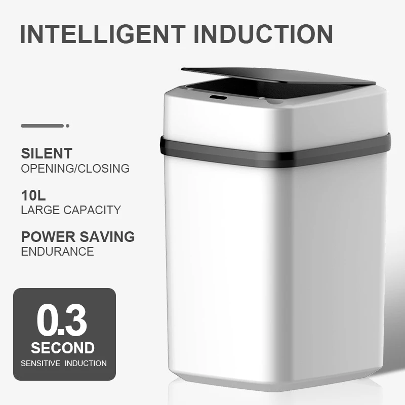 Baratos Cubo de basura de cocina con Sensor de movimiento de inducción inteligente sin táctil automático