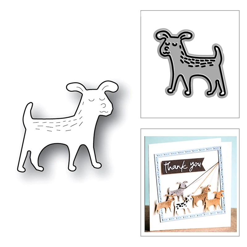 Christmas Animals Metal Cutting Die and Stamp DIY Scrapbooking Embossing Craft