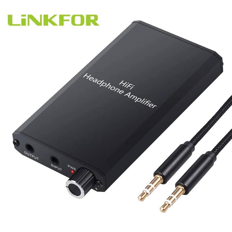 LiNKFOR Portable HiFi Earphone Headphone Amplifier 1000mAH With Two stage gain switch For 10 150 Ohm Headphone Amplifier AMP