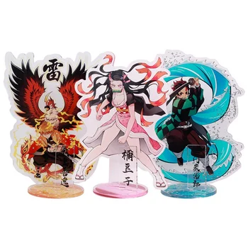 

Anime Demon Slayer Agatsuma Zenitsu Kamado Nezuko Tanjirou Anime Acylic Action Figure Stand Cosplay For Gifts
