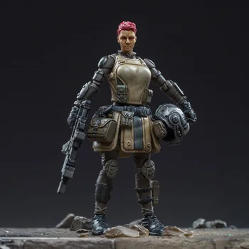 

7.6cm 1/24 Lifelike Soldier Model with Equipment 3D Red Hair Female Soldier Series DIY Assembly Fine Soldier Model Creative Toy