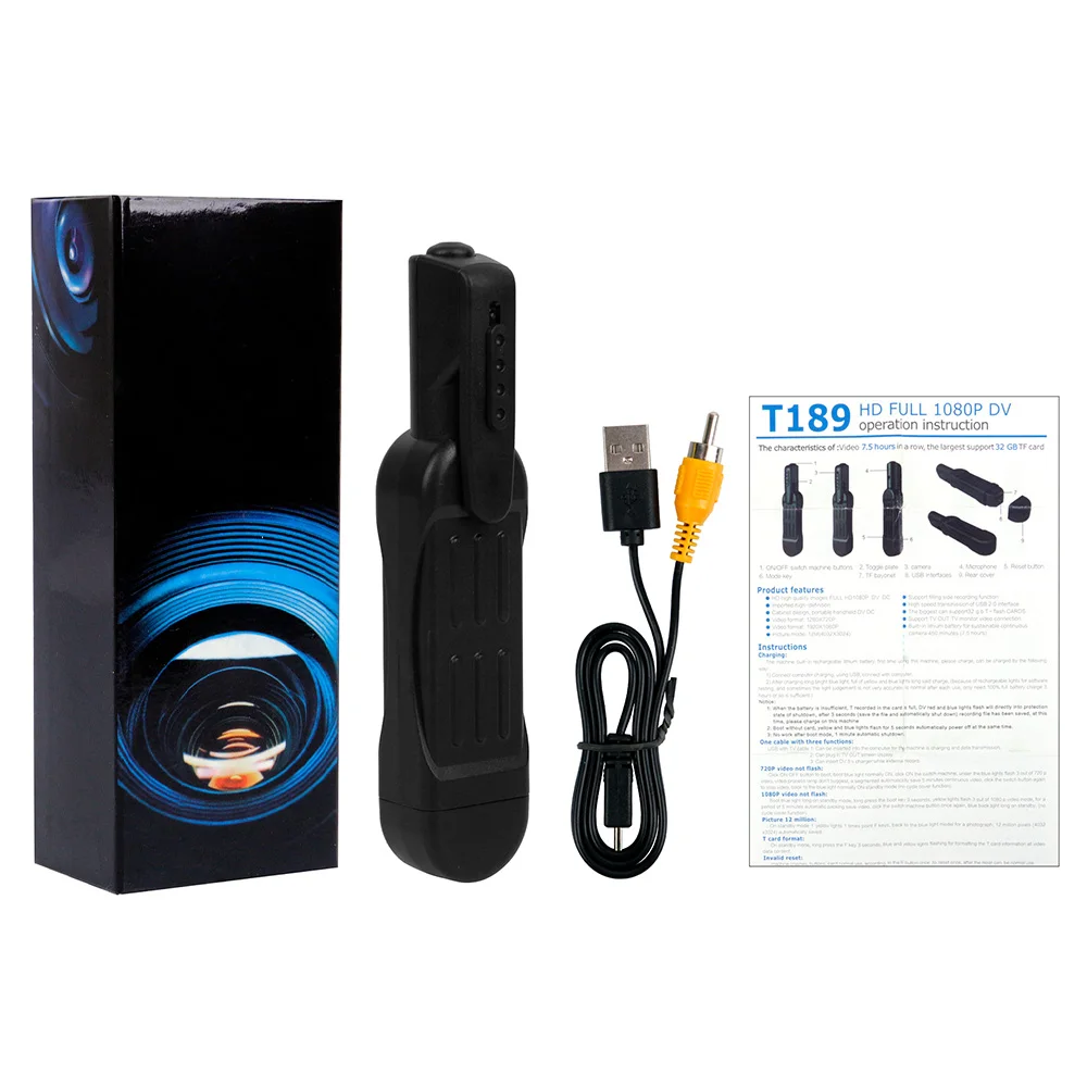 

T189 mini camera full HD 1080P mini DV camera supports 32GB card