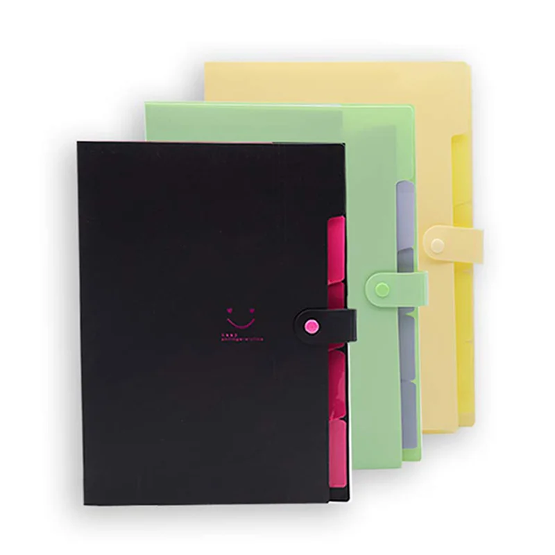 

Colored Paper Accordion File Folders 3 Color Expanding File Plastic Portable Desktop Document Organizer for School and Office 5