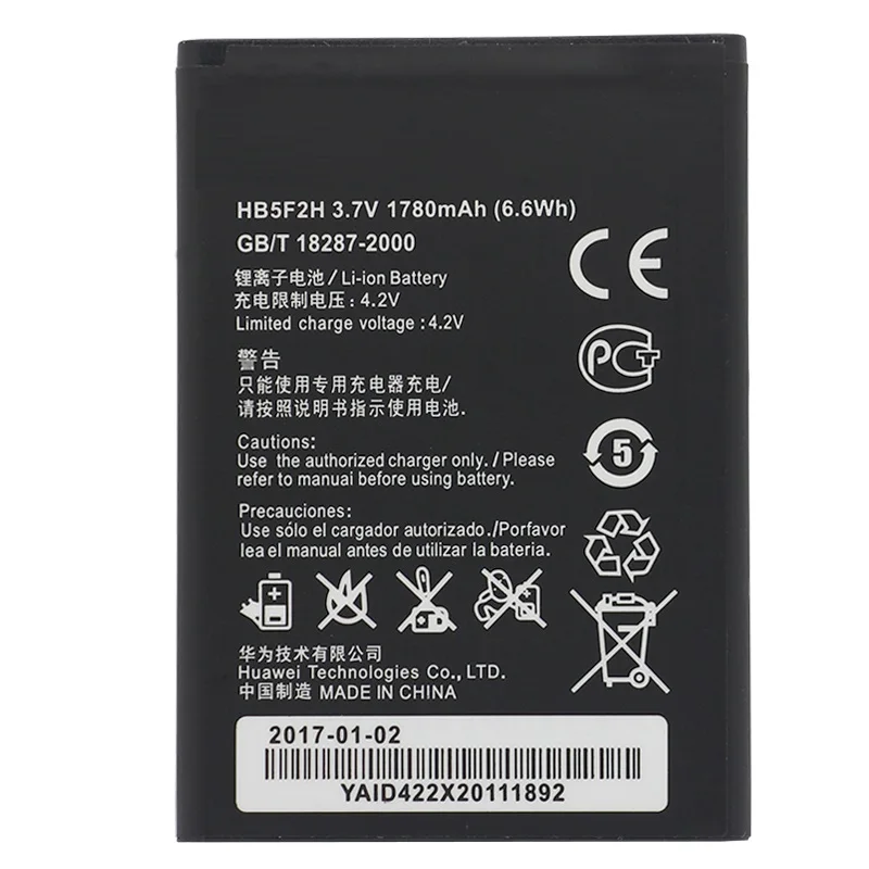 Сменная батарея телефона HB5F2H для Huawei E5336 E5375 EC5377 E5373 E5330 4G Lte WIFI маршрутизатор 1780 мАч