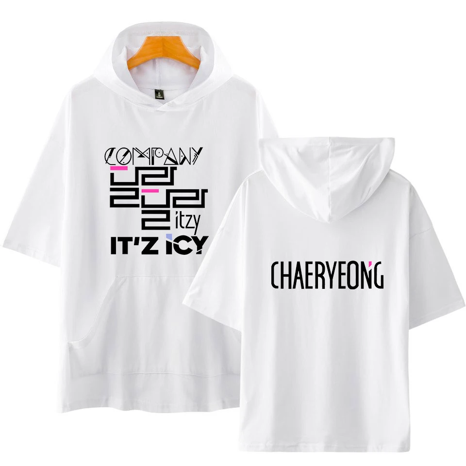 2019New  T Shirt Mens  letter  ITZICY CHOERYEONG print White  cotton T-shirts Summer Skateboard Tee Boy Skate Tshirt  Sweatshirt