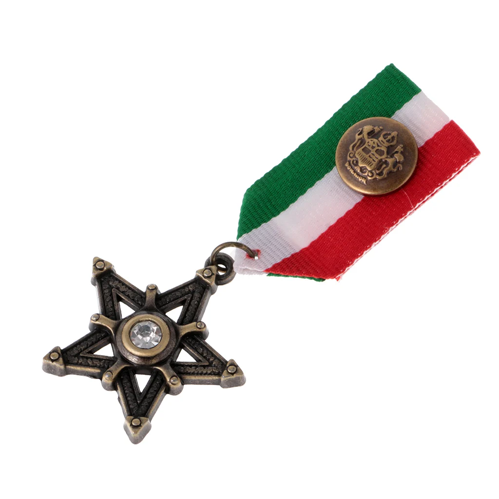 Fashion Star Design Medal Brooch Pin Badge Lapel Pin for Cosplay Party Decor