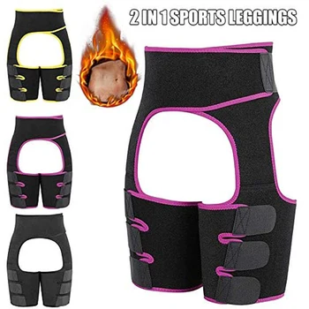 

Secret Neoprene Shaperwear Women High Waist Embossed Thigh Trimmer Tummy Control Sauna Effect Waist Trainer Belt