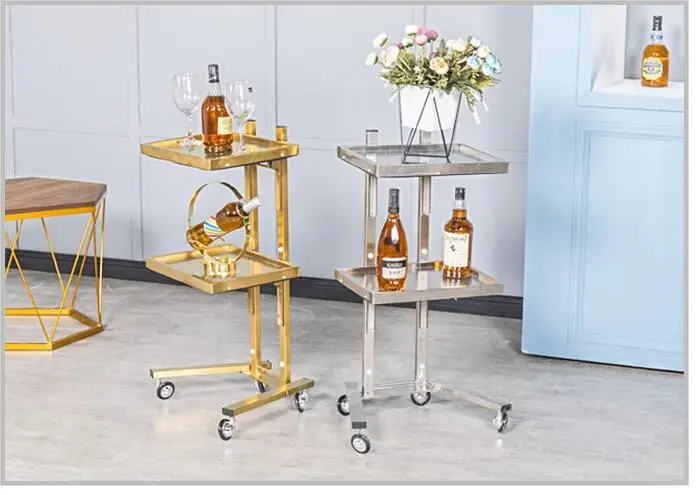Stainless steel beauty salon cart Cutting hair folding cart hair salon special cutting ironing car tool car