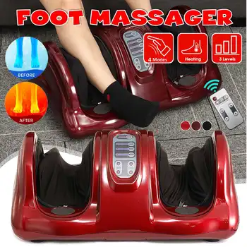 

220V Electric Heating Foot Massager Health Care Antistress Muscle Release Rollers Shiatsu Massage Machine Pain Relief Relax