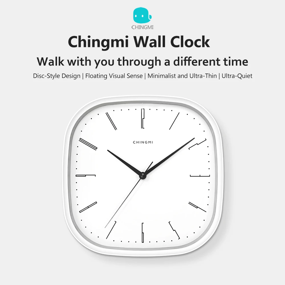 Chingmi QM-GZ001 Wall Clock Ultra-quiet Ultra-precise Famous Designer Design Simple Style Free Life Home Accessories