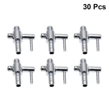 

30PCS Splitter Switch Stainless Steel Manifold Valve Control Air Pump Flow Lever For Tube Aquarium Fish Tank