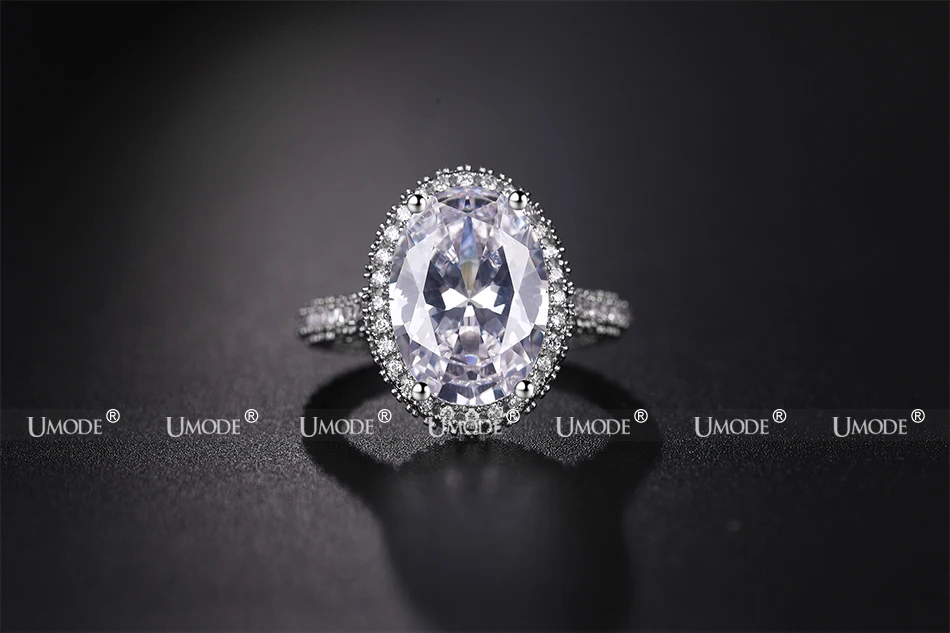 UMODE ювелирные изделия модные новые круглые циркониевые Кристальные роскошные кольца вечности для женщин с покрытием CZ обручальное кольцо ювелирные изделия AUR0579A