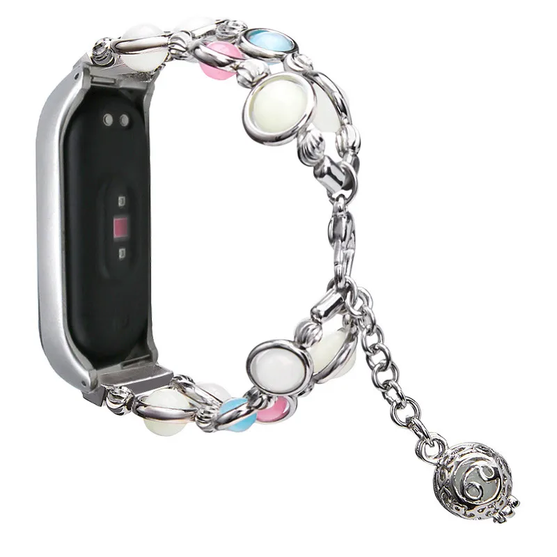 Изящный ремешок для часов Замена ночного света Smartwatch ремни браслет бисер ремешок, браслет чехол для Xiaomi Mi Band 4 FW3